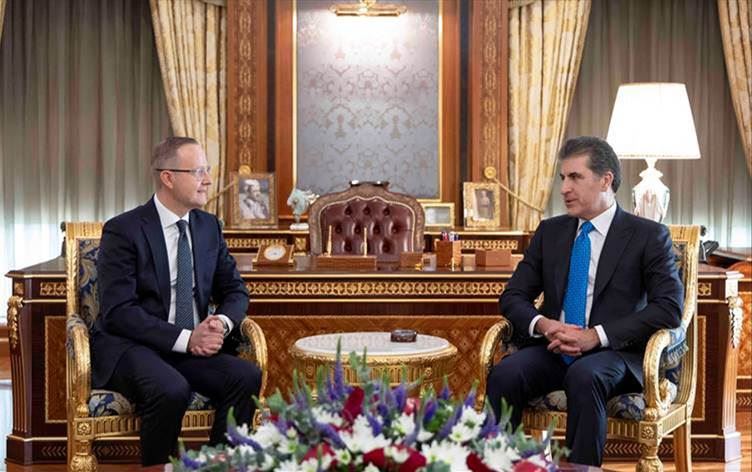 Antti Putkonen û Nêçîrvan Barzanî / Wêne: Serokatiya Herêma Kurdistanê