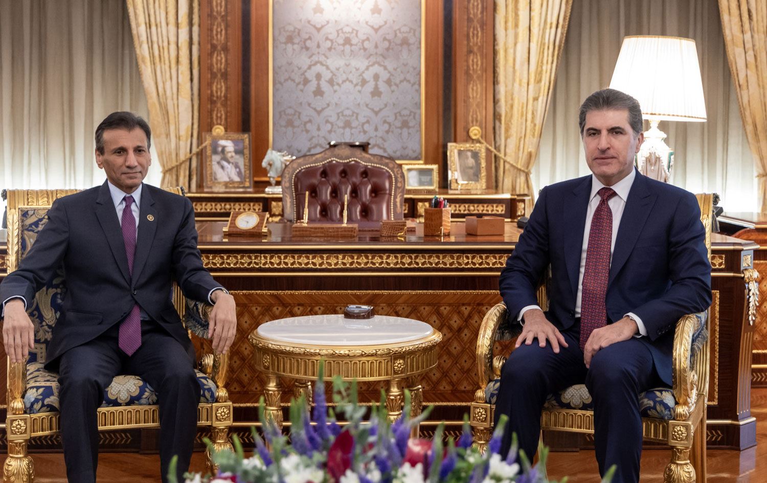 Nêçîrvan Barzanî û Mihemed Hesen/ Wêne: Serokatiya Herêma Kurdistanê