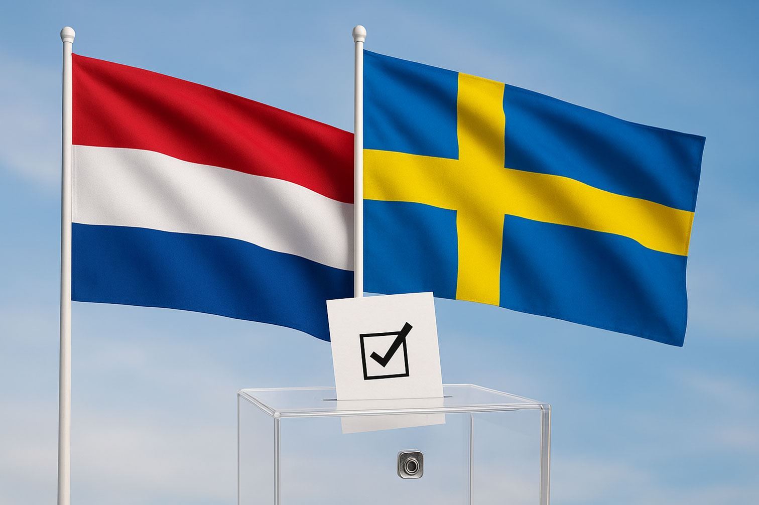 Alayên Holenda û Swêdê / Wêne: AI (Hişê Çêkirî)