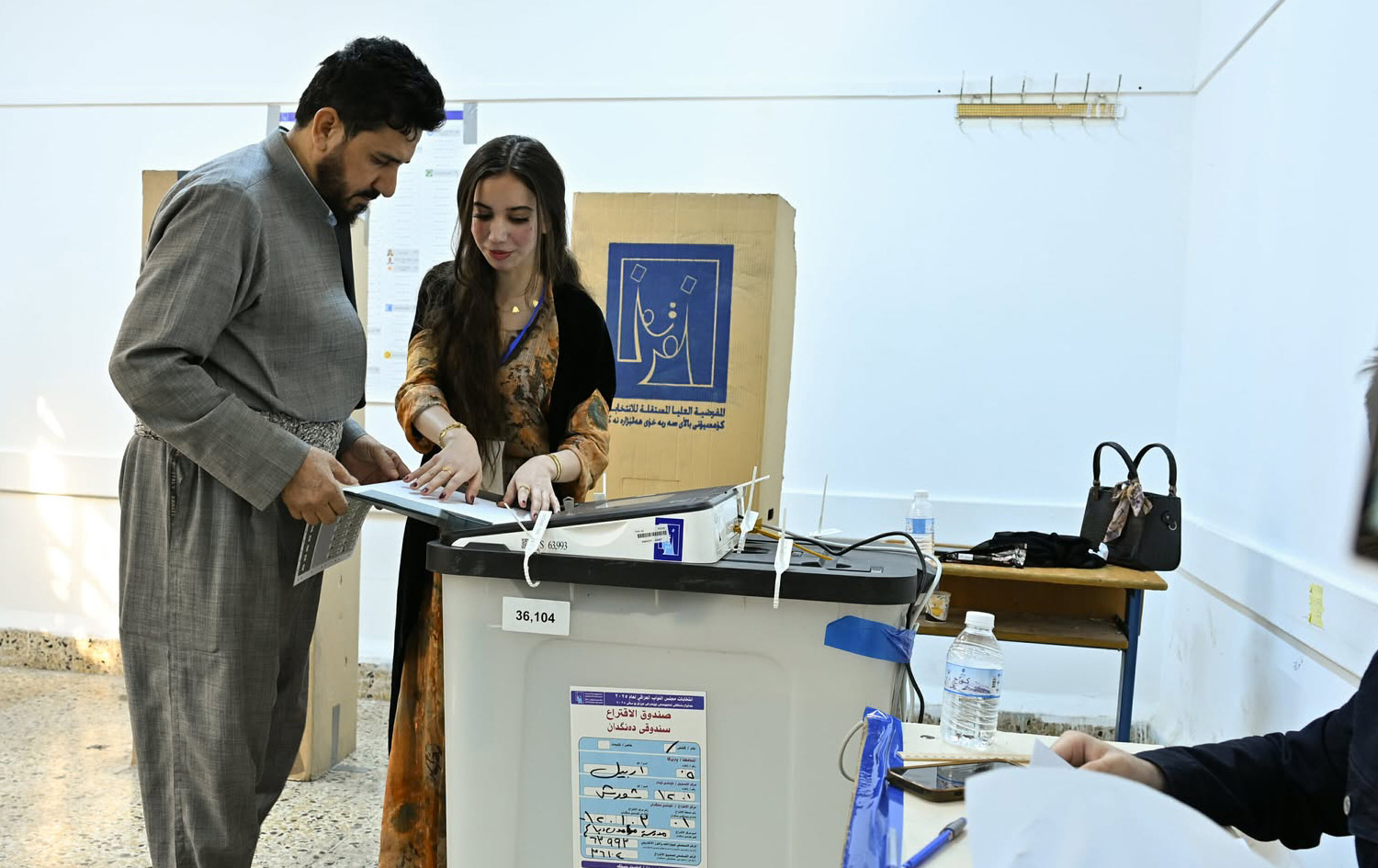  بنکەیەکی دەنگدان لە هەولێر. وێنە: بڵند تاهیر- رووداو