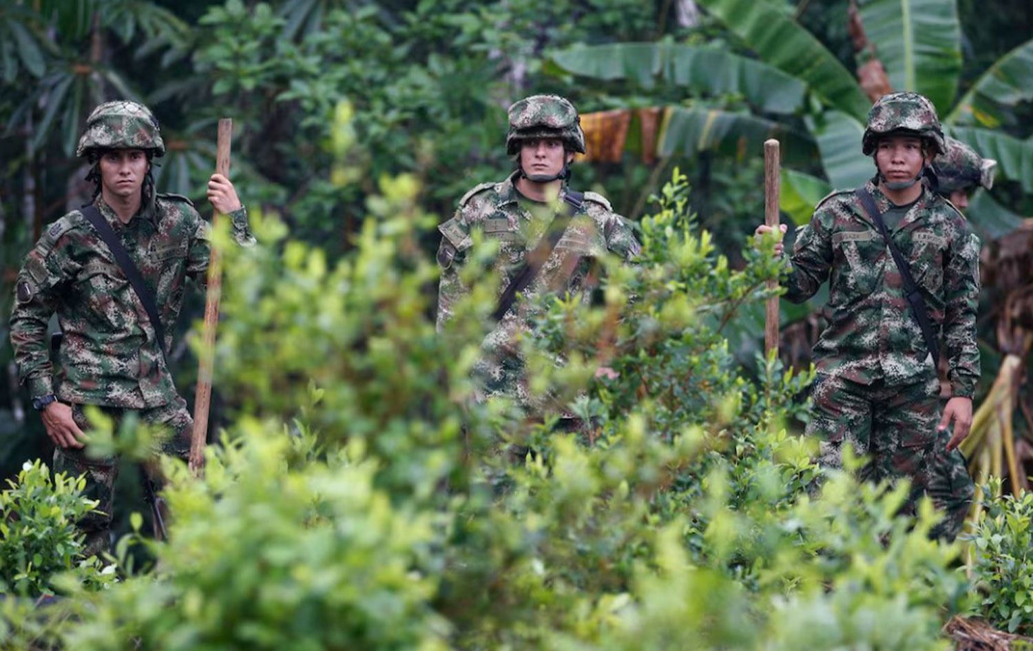 Kolombiya'nın San Jose del Guaviare kentindeki askerler, 22 Mart 2019 / Foto: Fernando Vergara / AP