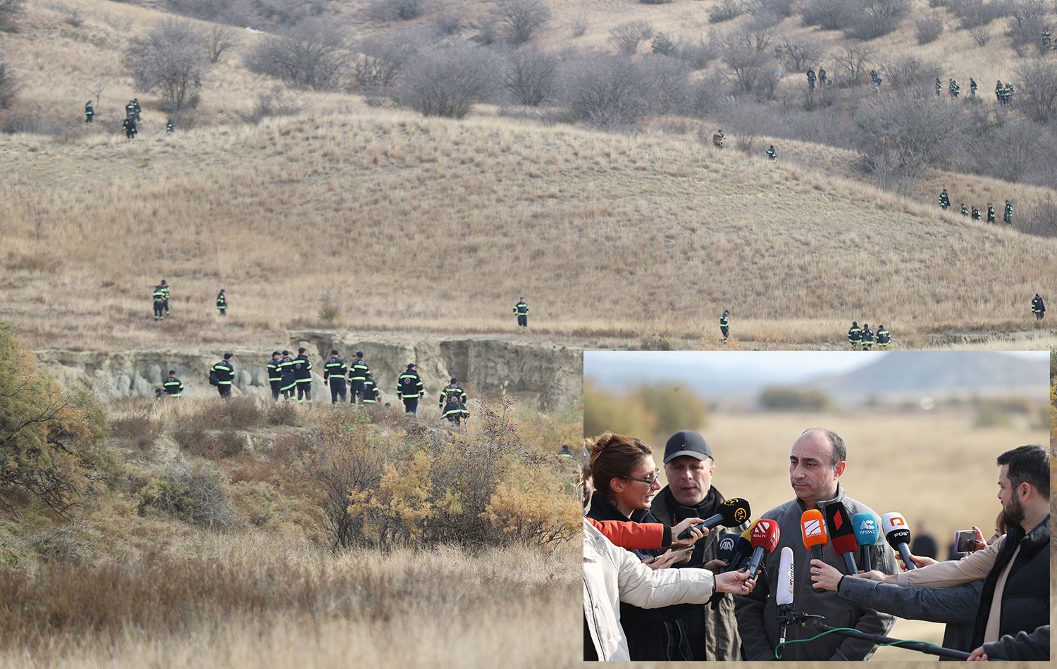 Gürcistan İçişleri Bakanı Geka Geladze, Signagi bölgesinde düşen TSK'ya ait askeri nakliye uçağıyla ilgili açıklamalarda bulundu. / AA