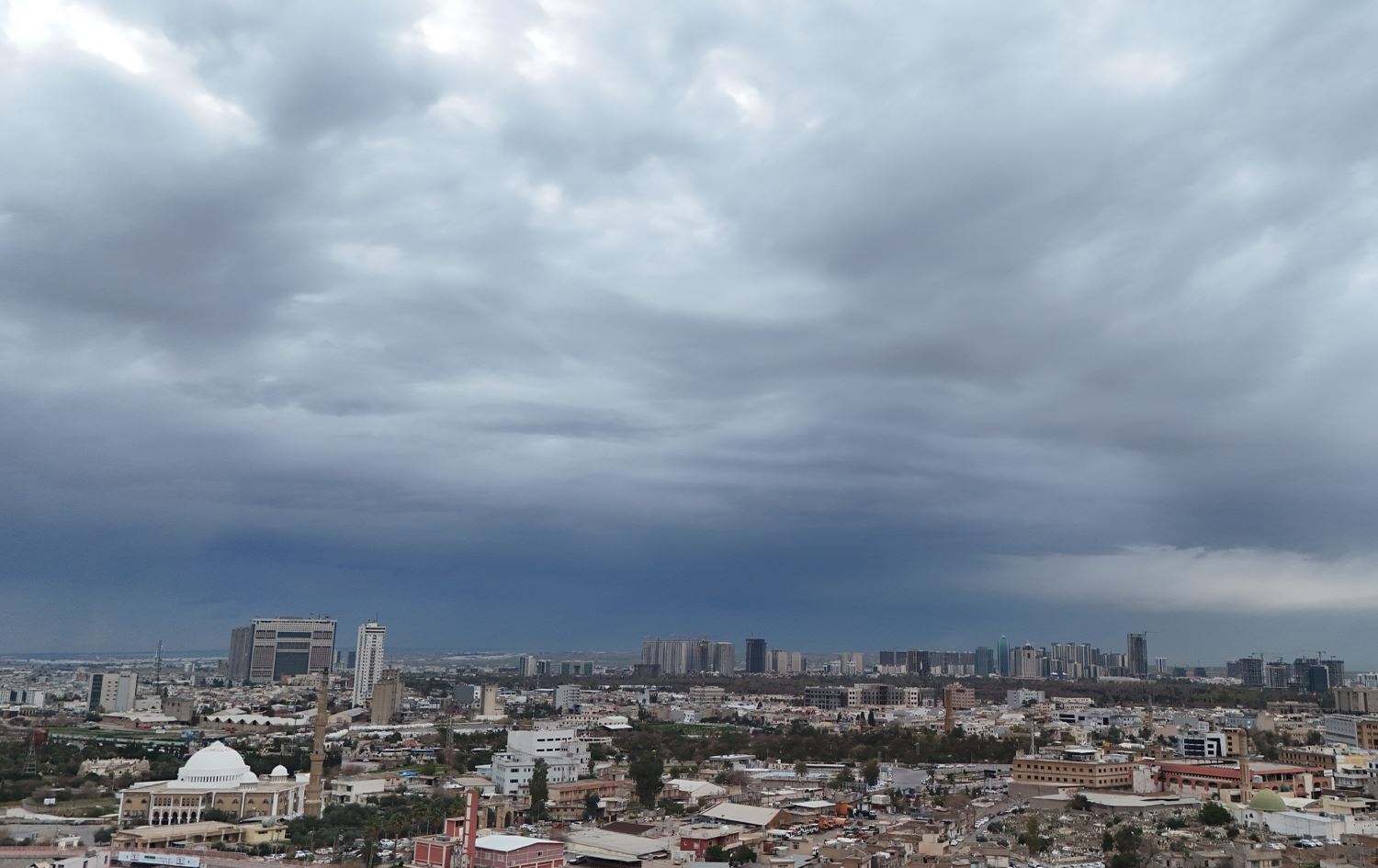غيوم تغطي سماء أربيل/ صورة أرشيفية/ بلند طاهر- رووداو