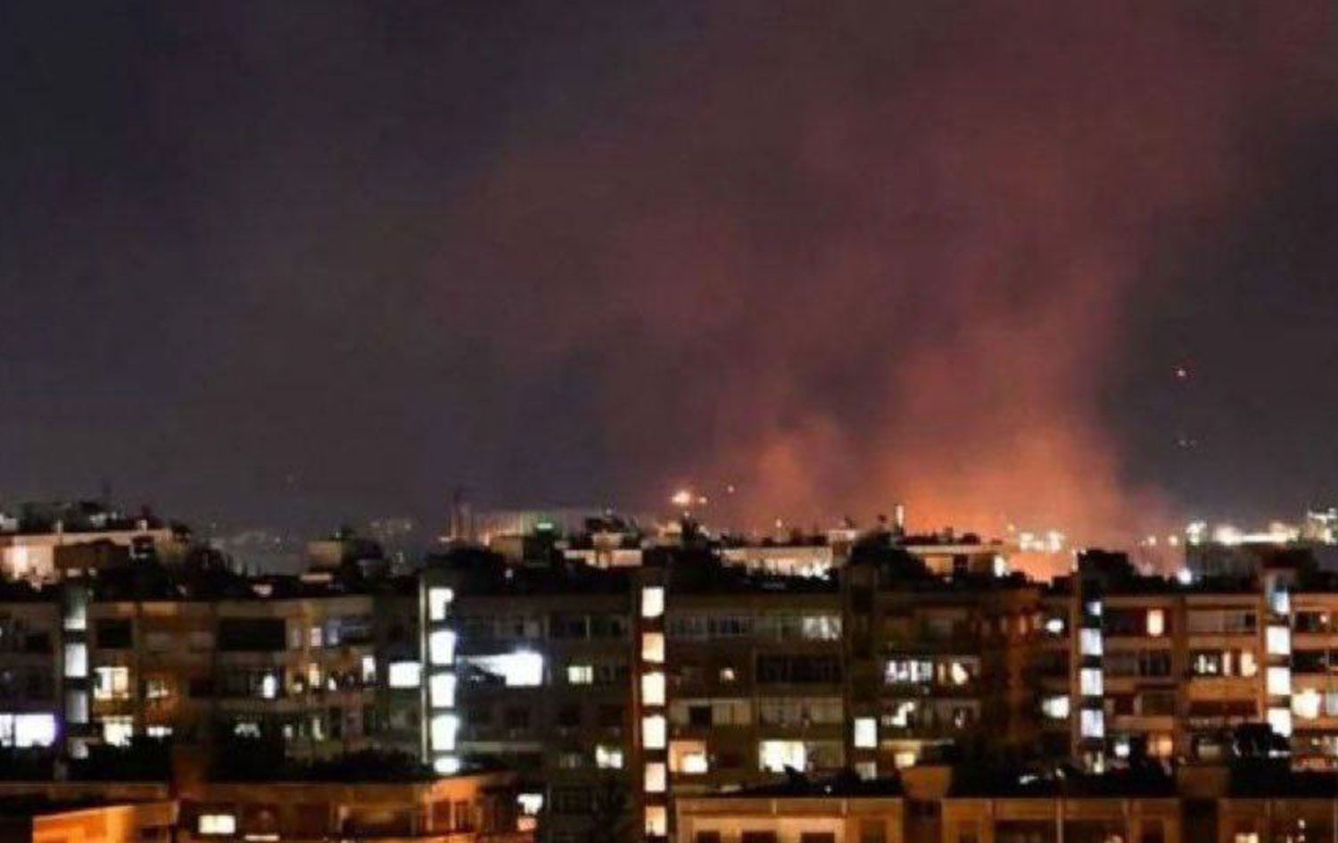 Patlama sonrası Şam Foto: Sosyal medya