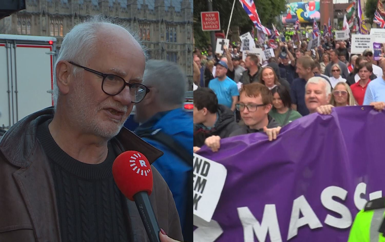 Welatetiyê Brîtanyayî Nick û dîmenê xwenîşandana dijî penaberan\ Wêne û Vîdeo: Rûdaw