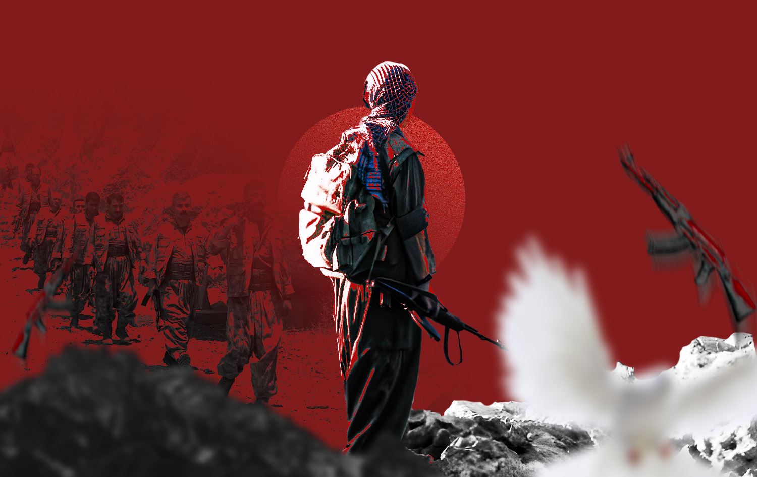 Gerîlayek / Wêne: Rûdaw Grafîk