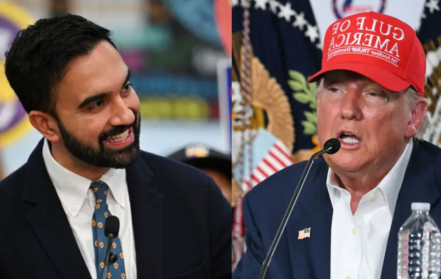 Trump (sağda), New York belediye başkanlığı seçimlerini kazanan Mamdani ile yarın görüşecek. / Foto: AFP