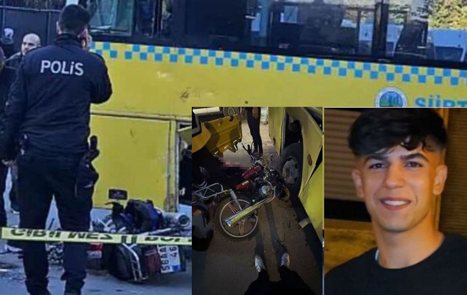 Siirt'te otobüsle çarpışan motosikletteki 2 kardeşten biri öldü, diğeri yaralandı. / Foto: DHA