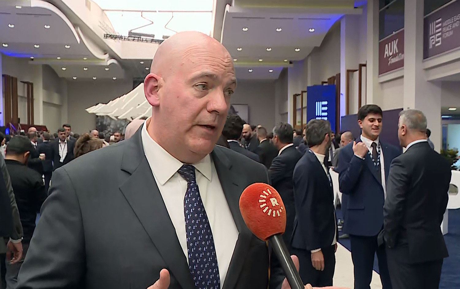 Clarke Cooper, former Assistant Secretary of State for Political-Military Affairs, speaking to Rudaw in Duhok on November 19, 2025. Photo: Screengrab/Rudaw