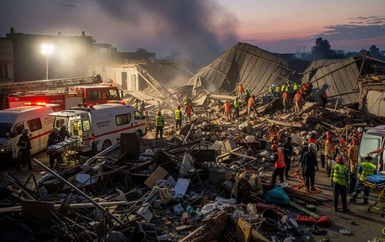 Patlama yerinden kare 