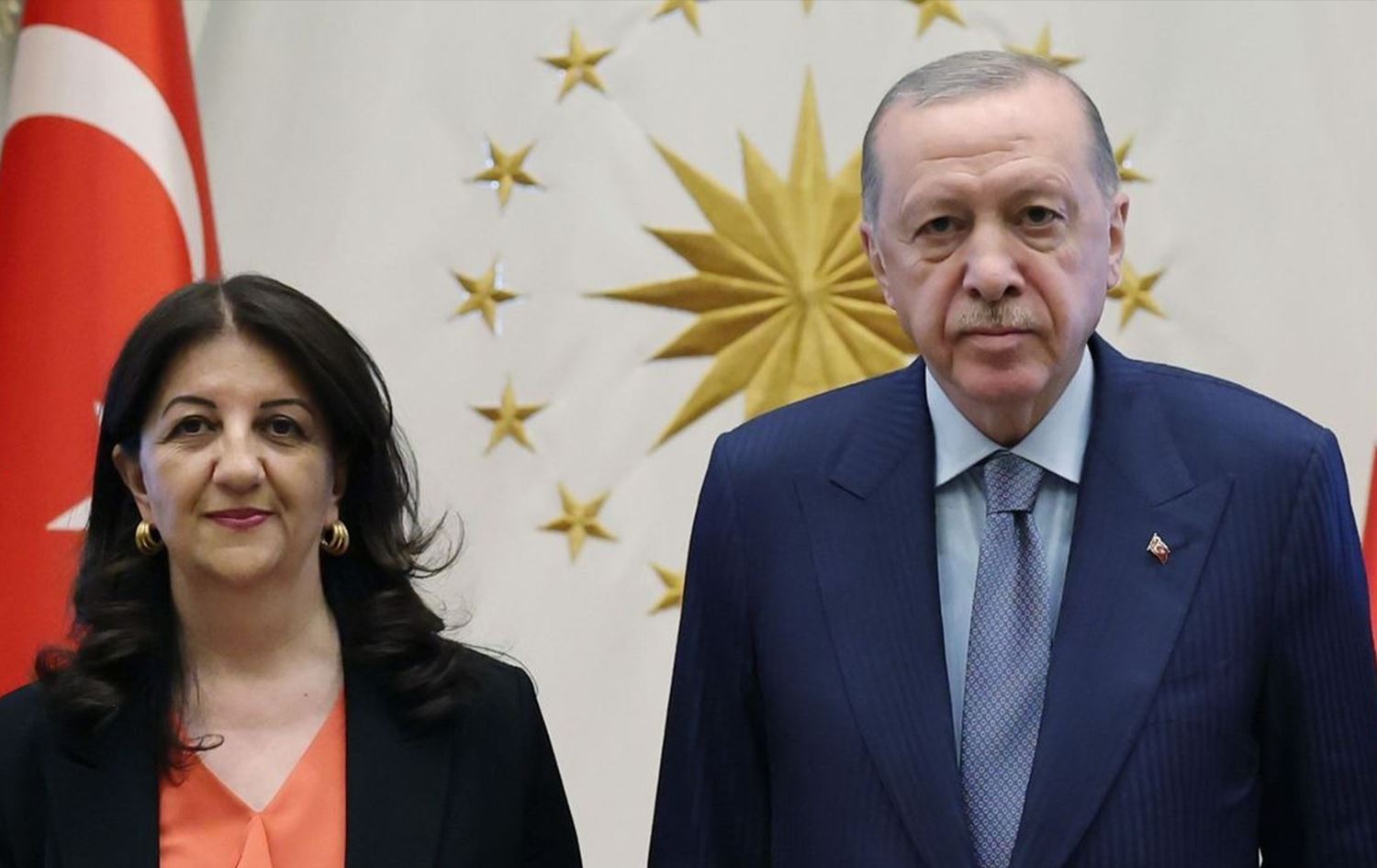 Pervîn Buldan û Recep Tayyîp Erdogan\ Wêne: Arşîv