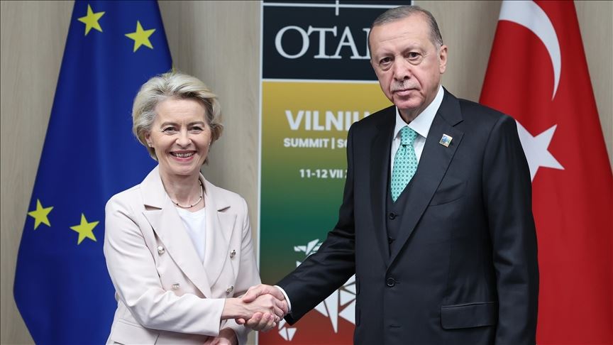 Erdoğan, AB Komisyonu Başkanı Ursula von der Leyen ile görüştü