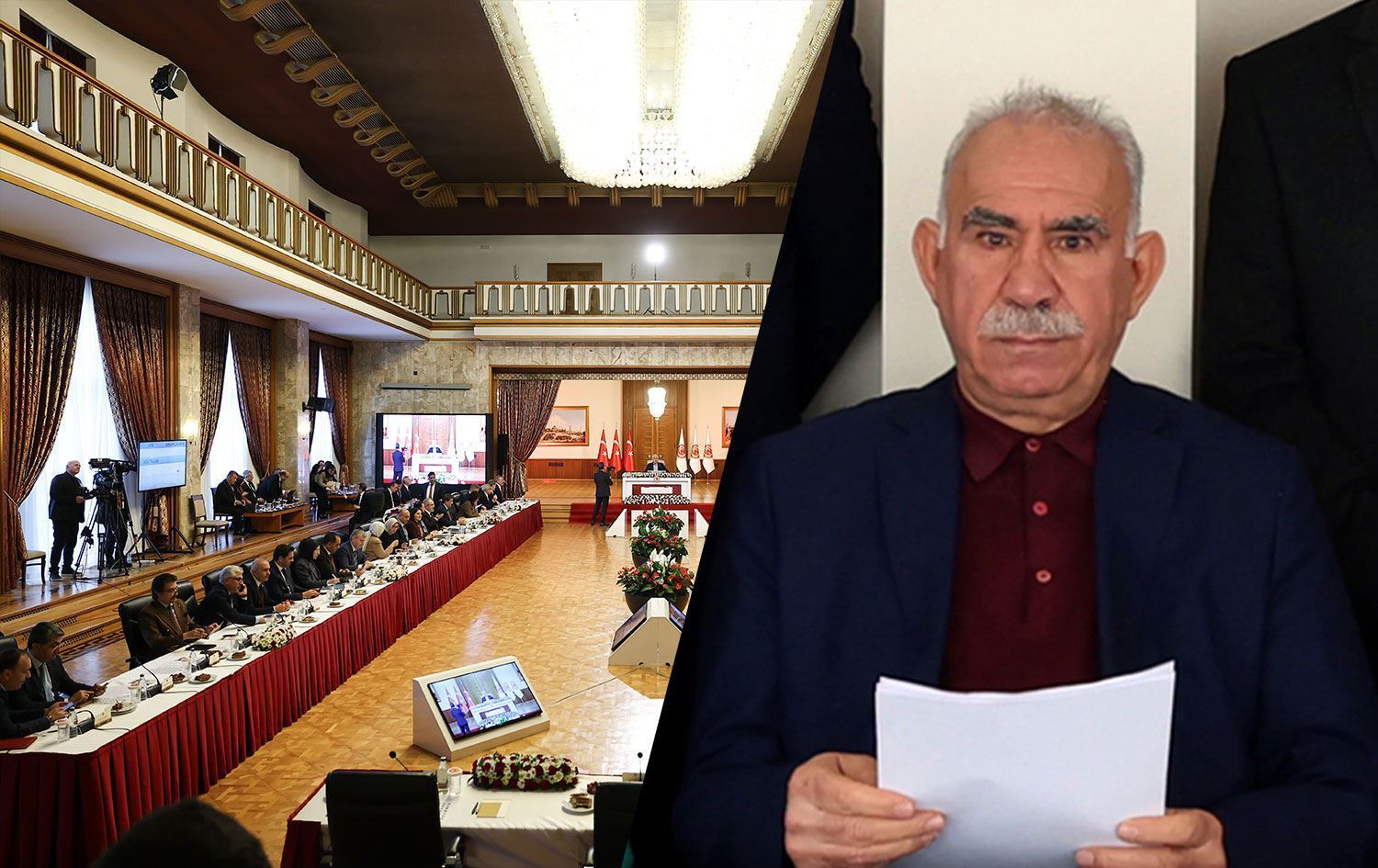 Civîna Komîsyonê û Abdullah Ocalan/Wêne: Rûdaw Grafîk