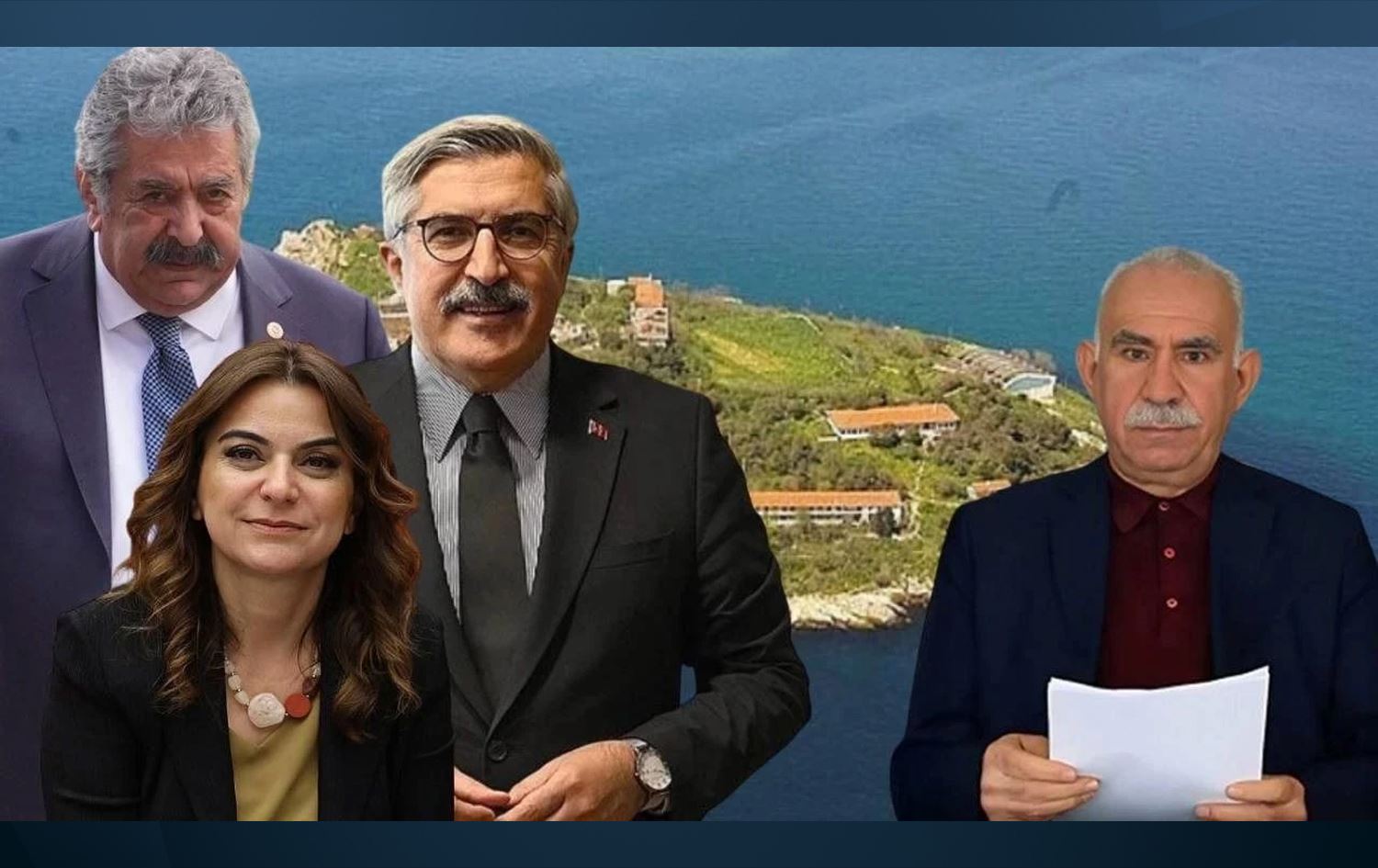 Endamên Komîsyonê û Ocalan / Wêne: Arşîv