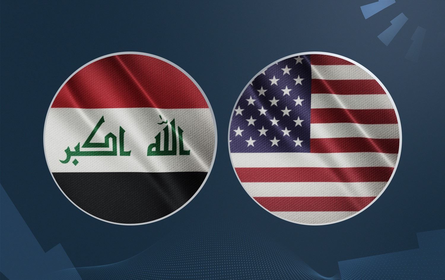 Irak ve ABD bayrakları