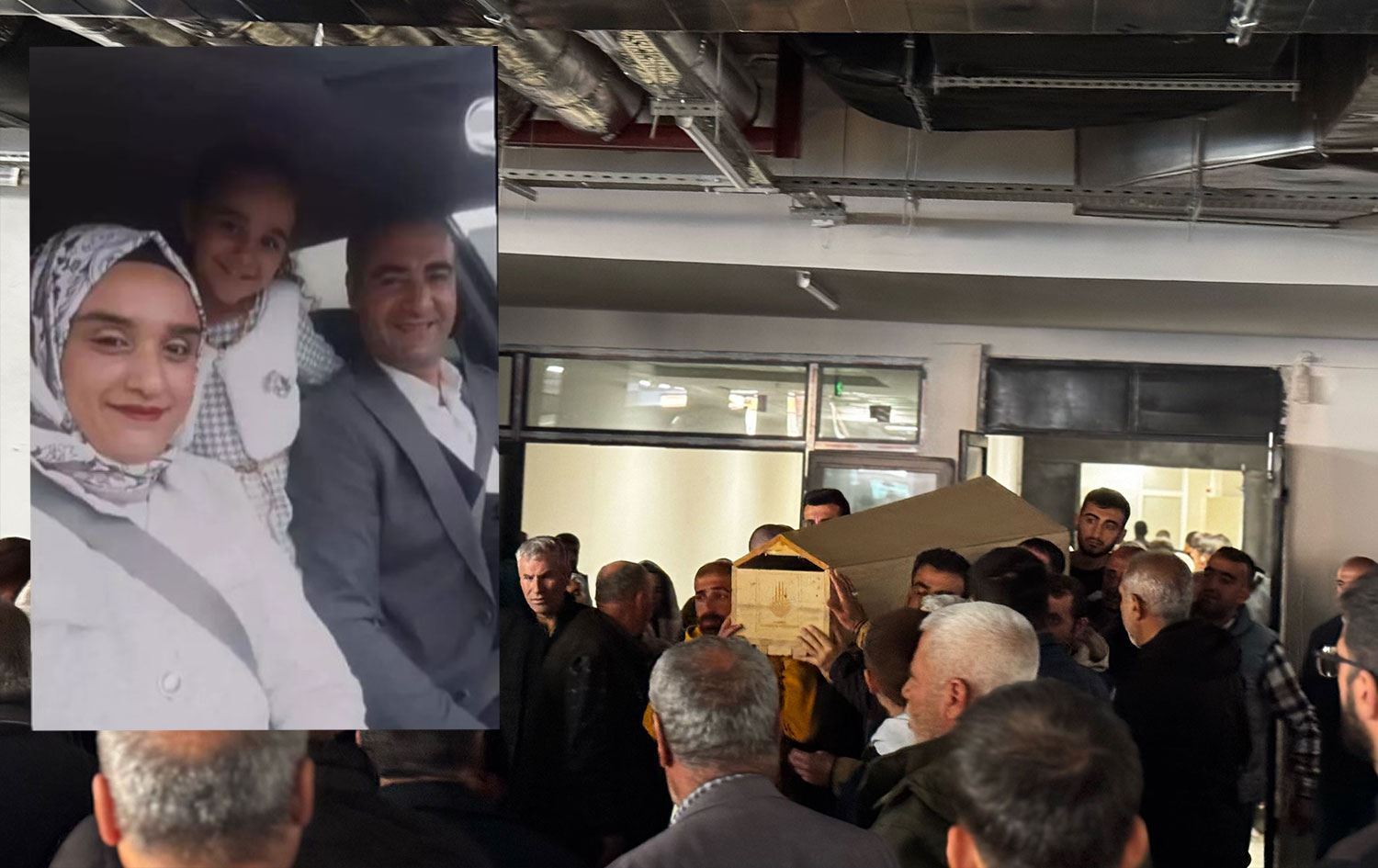 Wêneyê Mehmet Kaya û Berna Kayayê û dîmenê dema veşartina malbatê\ Wêne: Arşîv