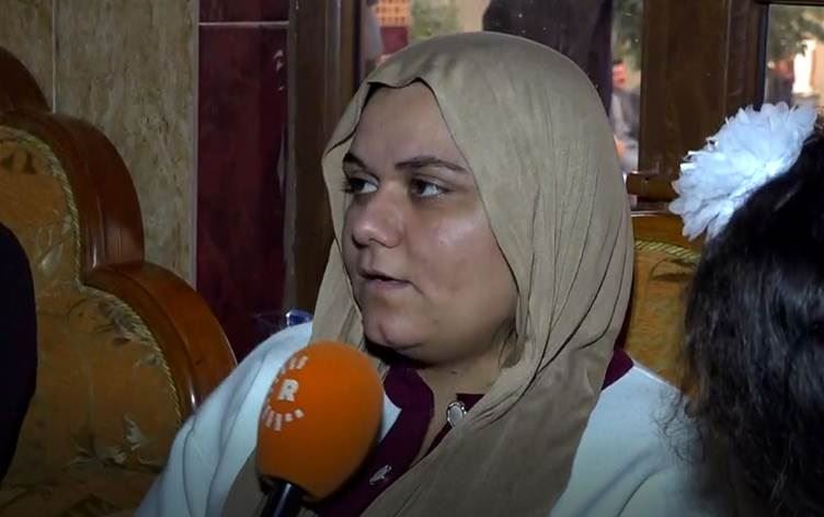 Dayika Kurd a Êzidî ya ku hatiye rizgarkirin /Wêne: Rûdaw