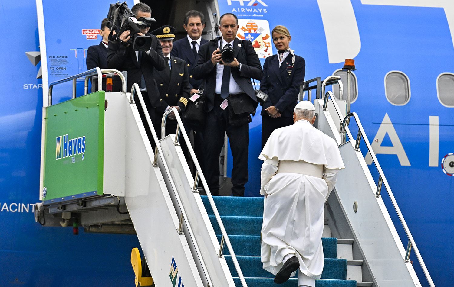Türkiye'ye giden Papa 14. Leo, programını tamamlamasının ardından ülkeden ayrıldı. / AA