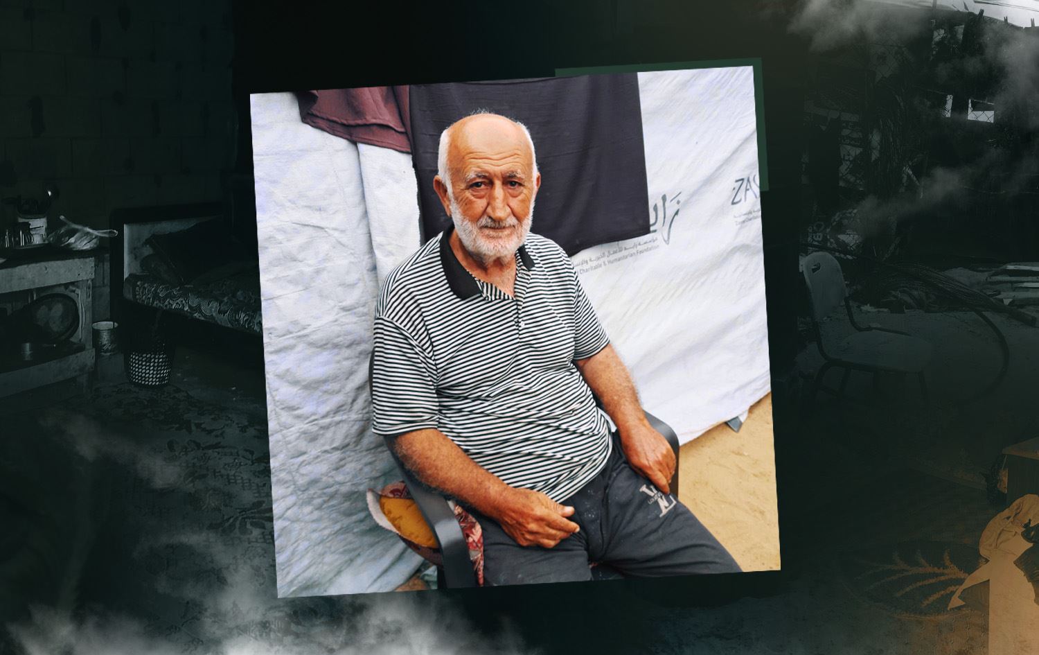 Jaafar Khalil Golan, a Kurdish man living in Gaza. Photo: submitted. Graphic: Rudaw