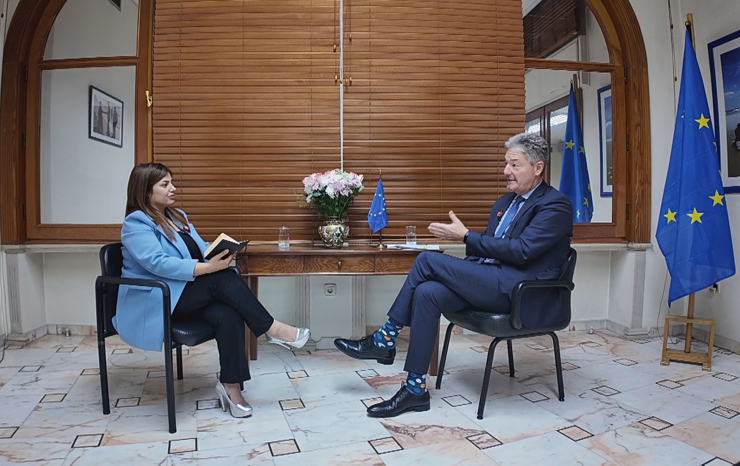 Nûnerê Taybet ê Yekîtiya Ewropayê yê Sûriyeyê Michael Unmacht / Wêne û Vîdeo: Rûdaw