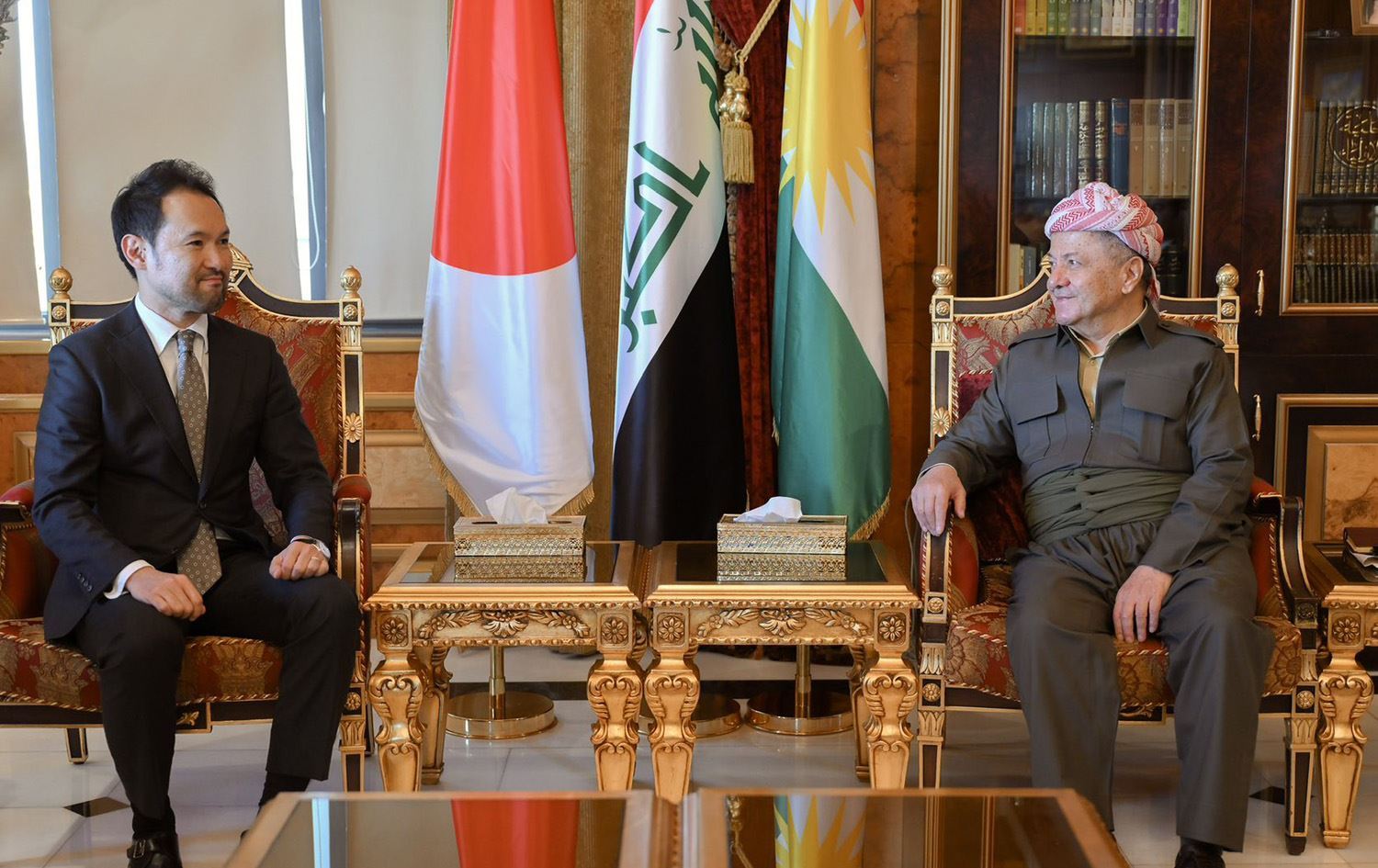 Başkan Mesud Barzani, Japonya Dışişleri Bakanlığı’ndan üst düzey bir heyeti Pirmam’da kabul etti