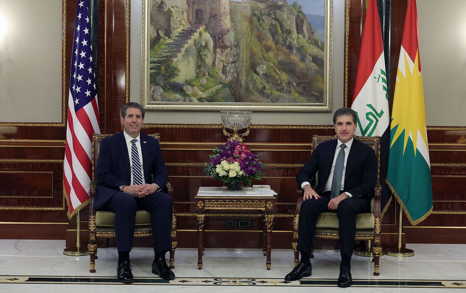 Kürdistan Bölgesi Başkanı Neçirvan Barzani, ABD Dışişleri Bakan Yardımcısı Michael Regas ile görüştü