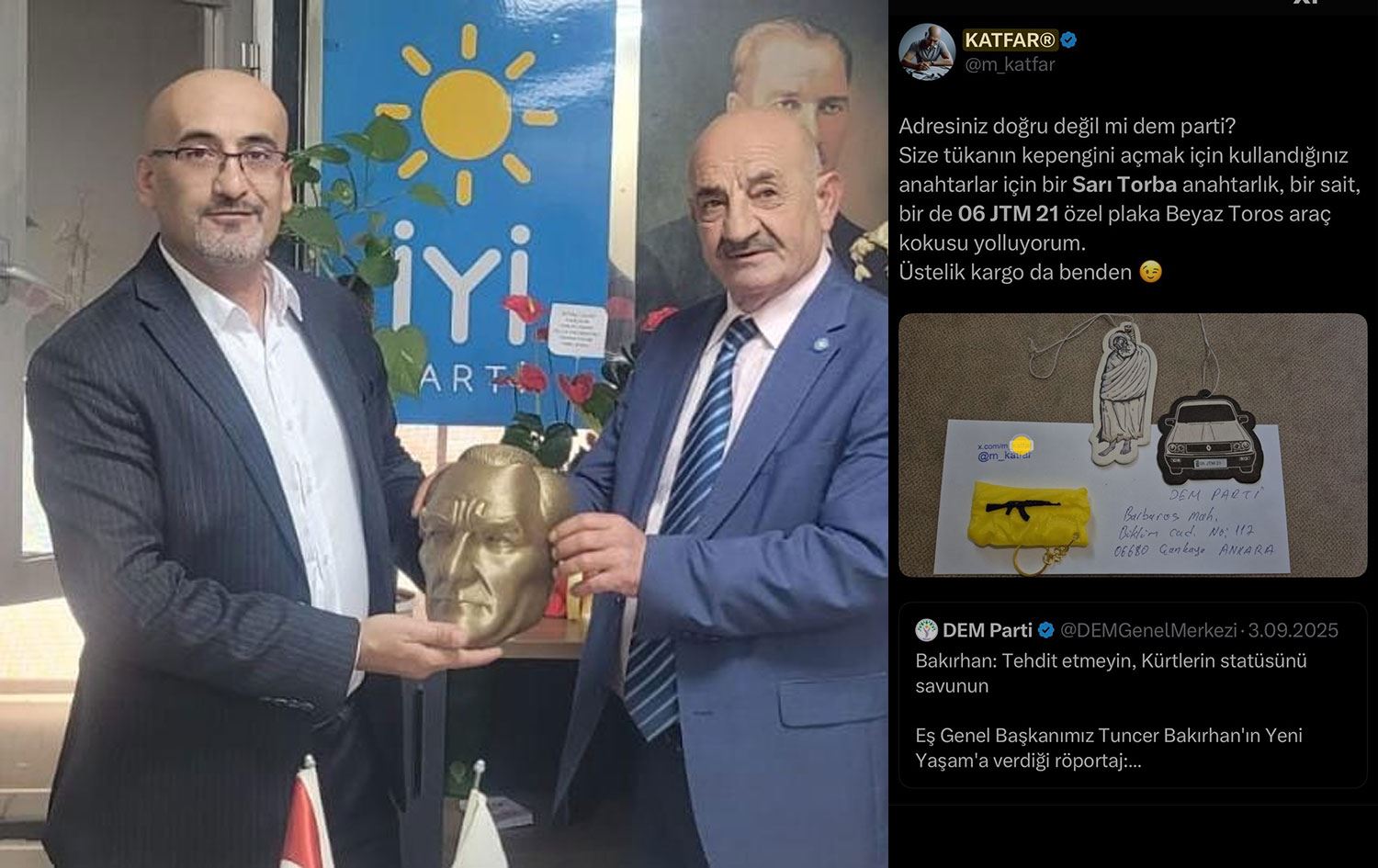 Kayseri’de Şeyh Said’in idam sehpasındaki maketini araç süsü olarak kullanan ve sosyal medyada yayınlayan sanığa hakaret suçundan ceza verildi. 