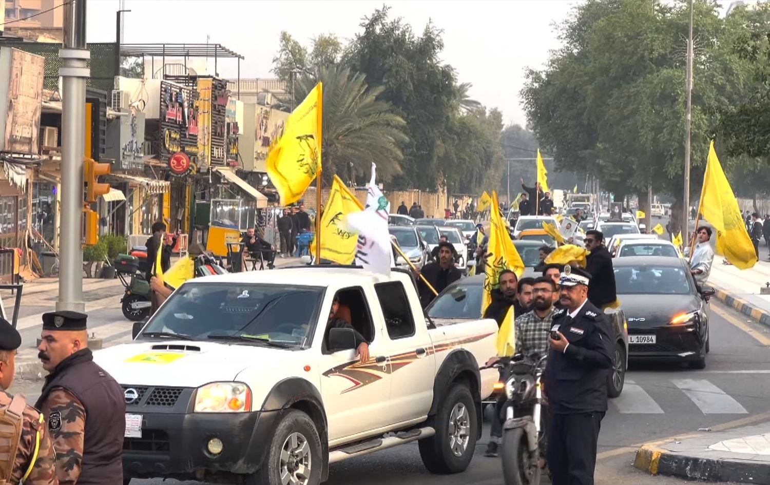 Protesters in Baghdad condemn freezing Hezbollah, Houthi assets