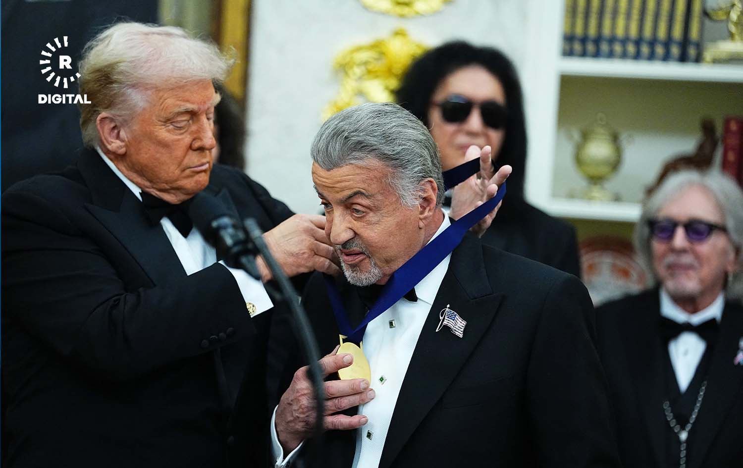 Donald Trump xelat da  Sylvester Stallone / Wêne: AFP