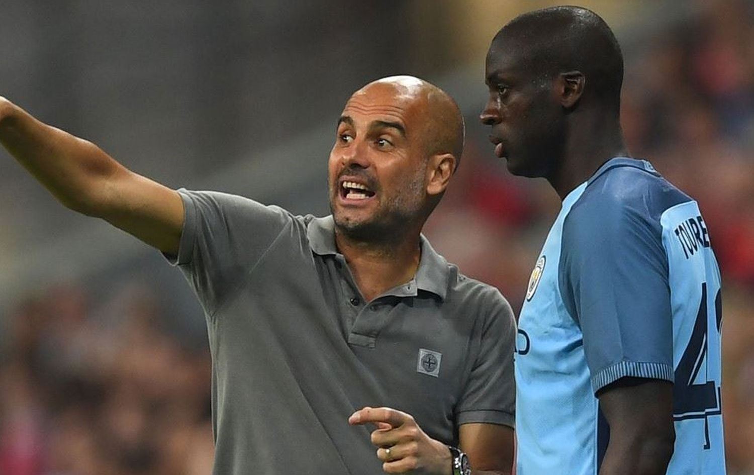 Yaya Toure ve Pep Guardiola