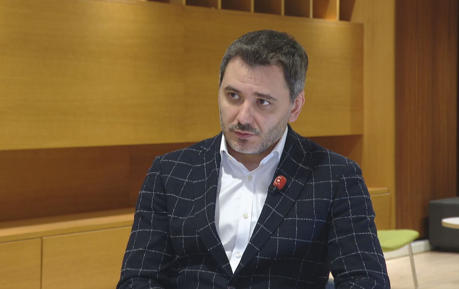 Yehor Cherniev, deputy chairman of Ukraine’s National Security, Defense and Intelligence Committee in an interview with Rudaw in Kyiv on December 5, 2025. Photo: screengrab/Rudaw