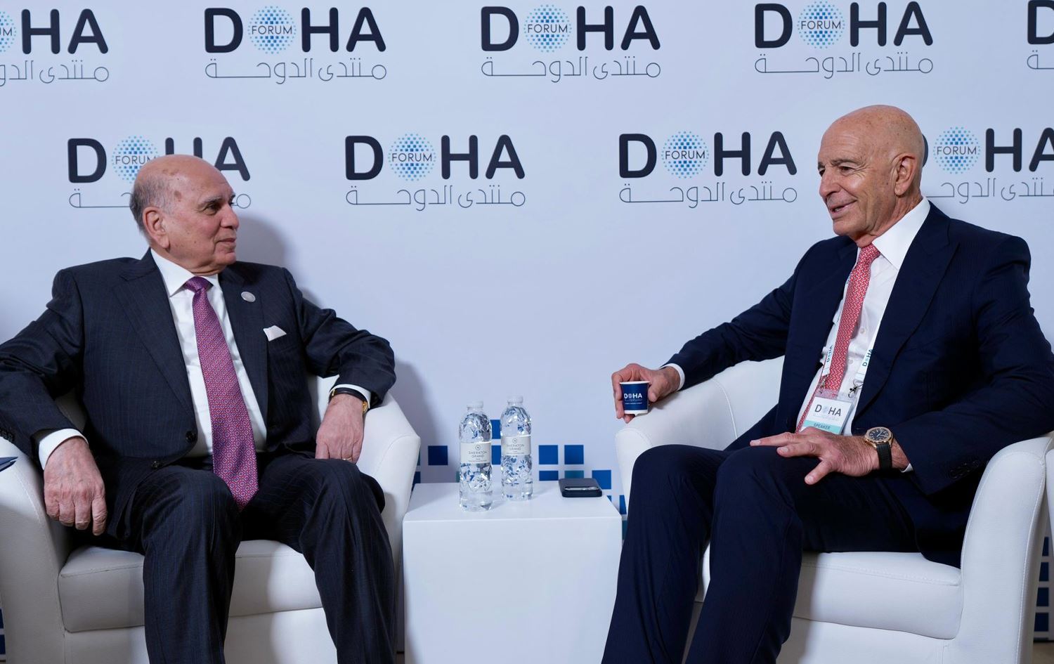 Fuad Husên û Tom Barrack /Wêne: Ajans