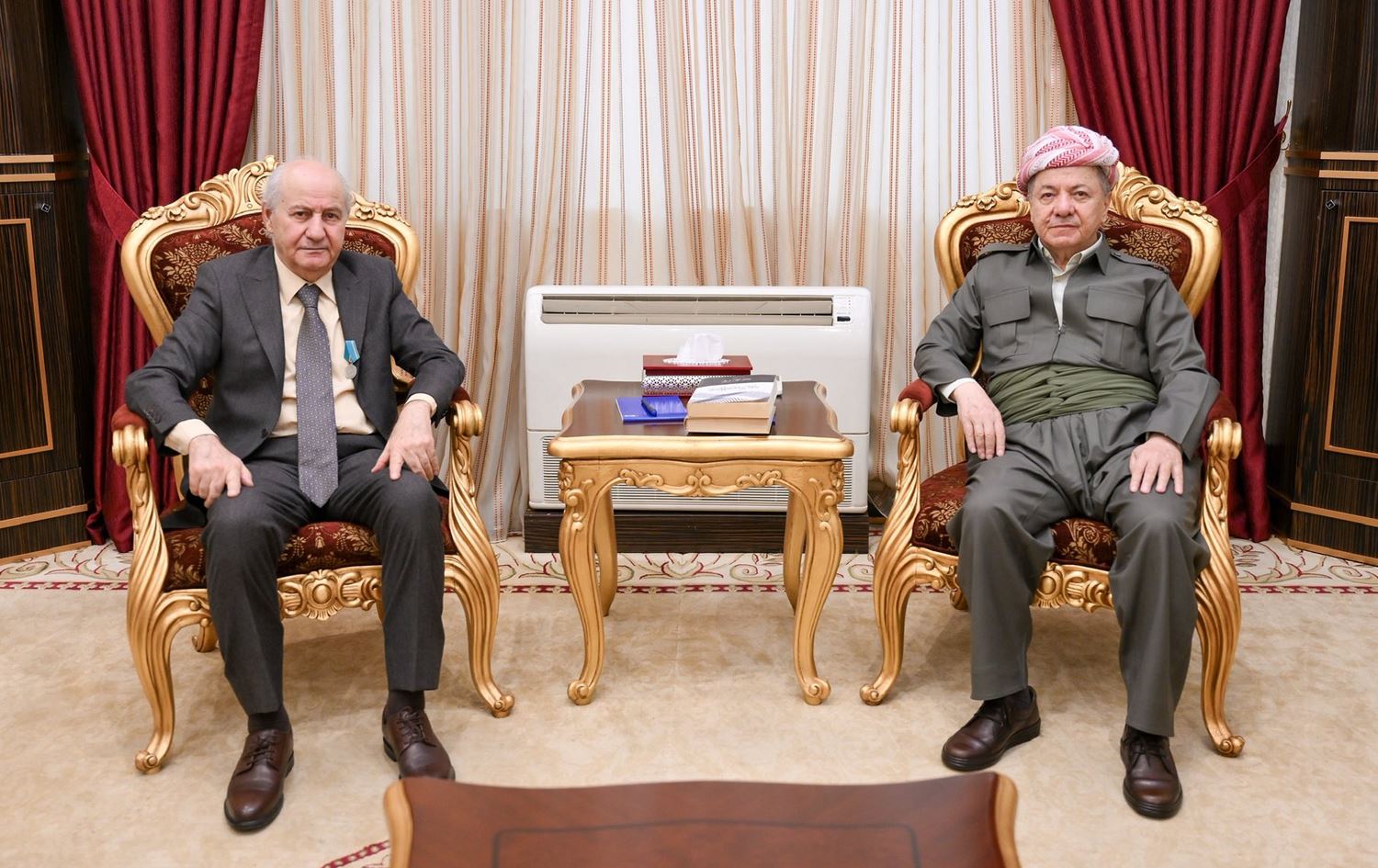 Prof. Dr. Reşad Mîran û Serok Mesûd Barzanî / Wêne: Baregeha Barzanî