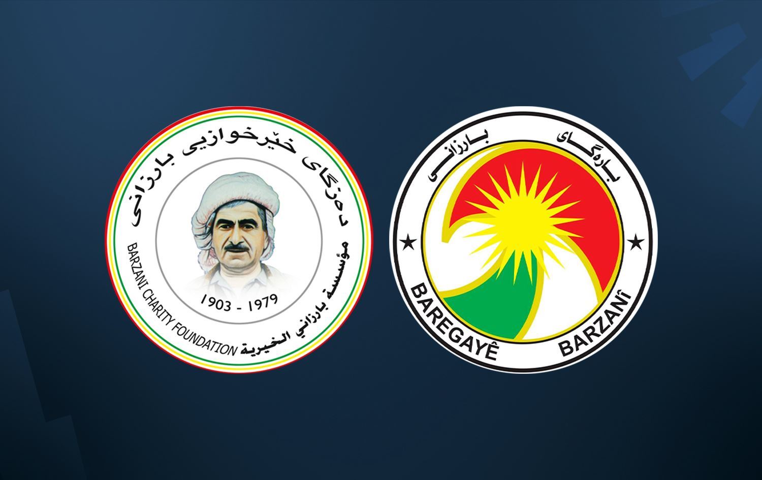 Logoyên Dezgeha Xêrxwaziyê ya Barzanî û Baregeha Barzanî / Wêne: Rûdaw Grafîk