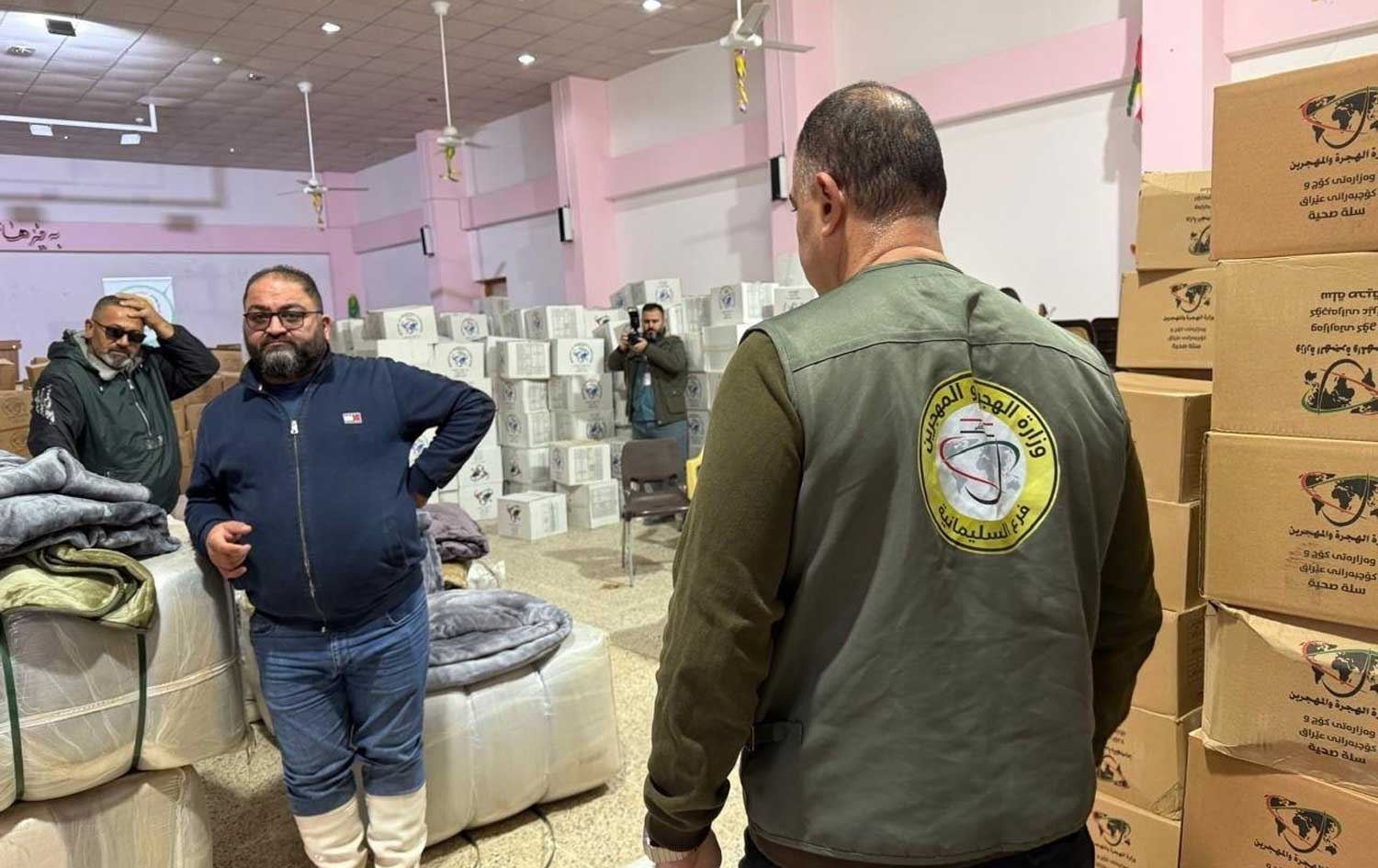 کۆچ و کۆچبەرانی عێراق: سێ هەزار سەبەتەی خۆراک و پێداویستیمان لە چەمچەماڵ دابەش کرد