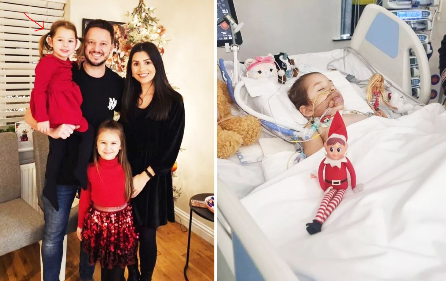 سێینا دانیۆن لە چاودێریی چڕ - سێینا دانیۆن لە باوەشی باوکی.