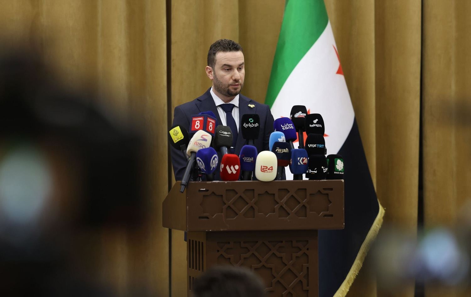 نوورەدین بابا، گوتەبێژی وەزارەتی ناوخۆی سووریا. وێنە: پەیجی وەزارەتی دەرەوەی سووریا لە فەیسبووک