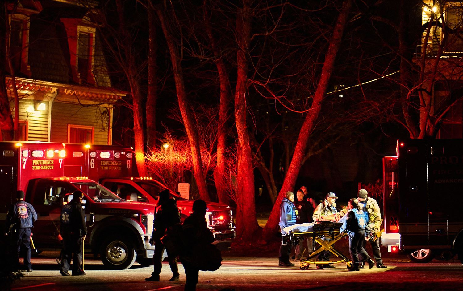 موقع اطلاق النار في جامعة براون الأميركية - AFP