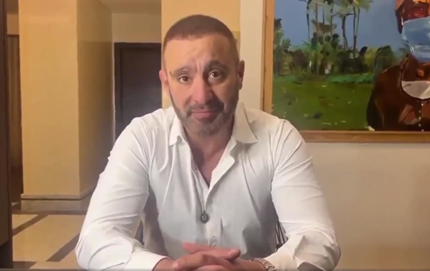 وێنەیەک لە ڤیدیۆ سڕاوەکەی ئەحمەد سەقا