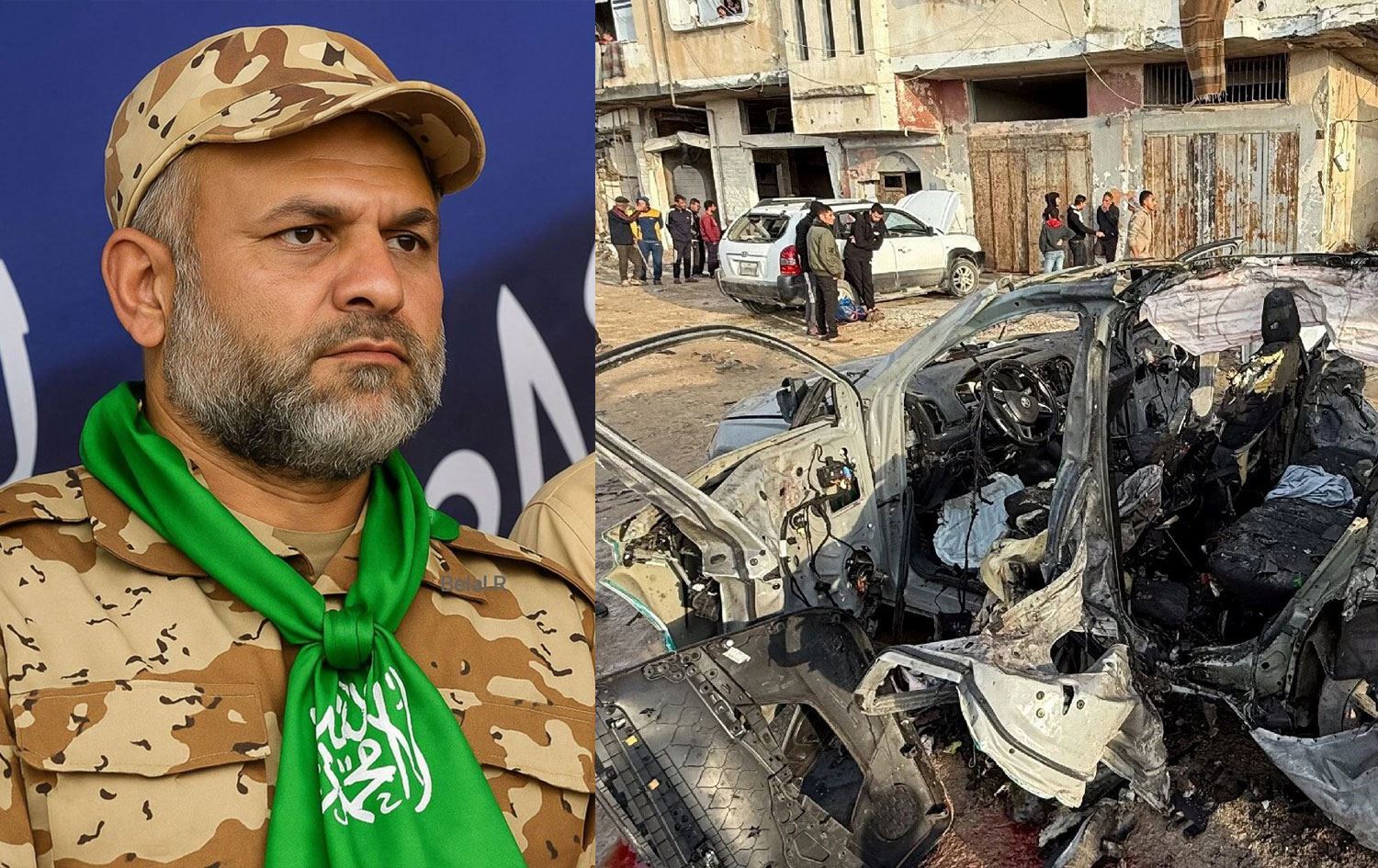 Rayîd Sead  û otomobîla ku tê de bû /Wêne: Torên civakî