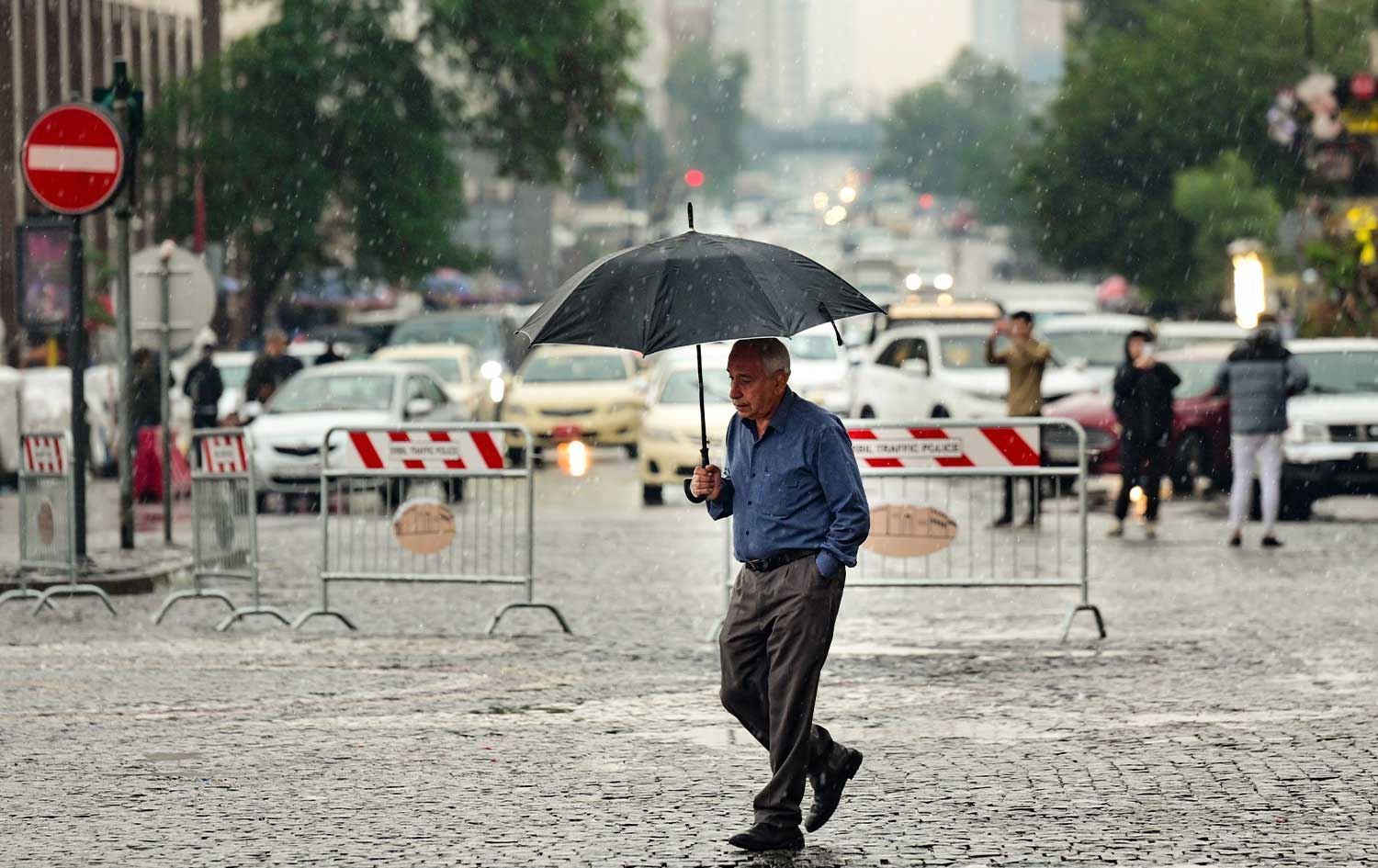 بارانبارین لە هەولێر. وێنە: بڵند تاهیر - رووداو/ئەرشیڤ