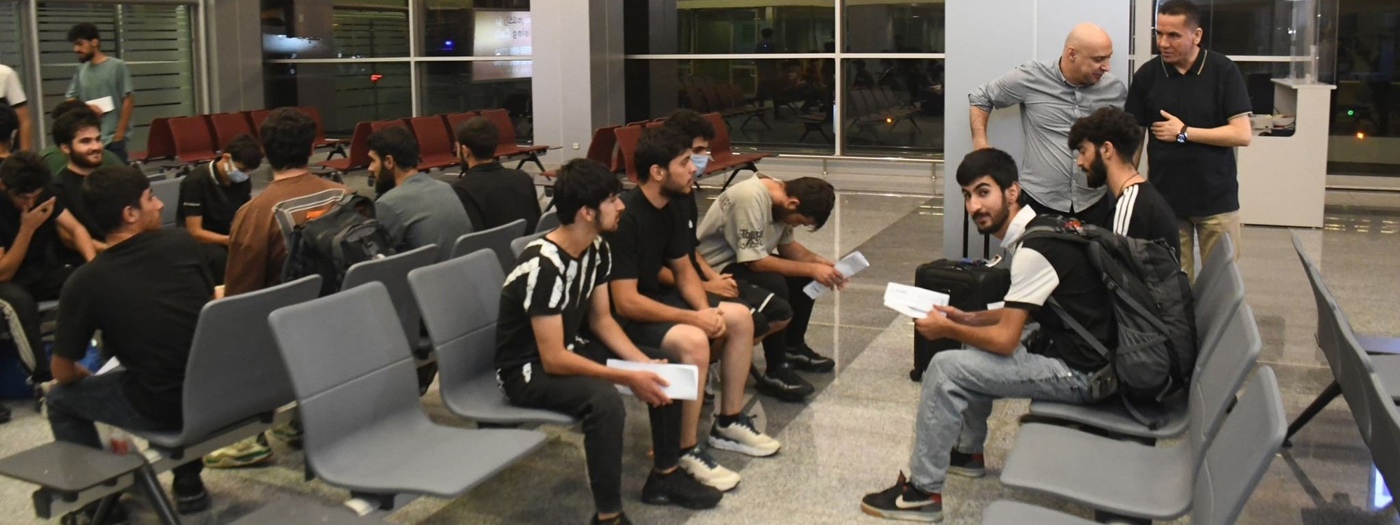 A group of Kurds, after their arrival in Erbil on September 10, 2025, months after being detained in Libya en route to Europe. Photo: KRG