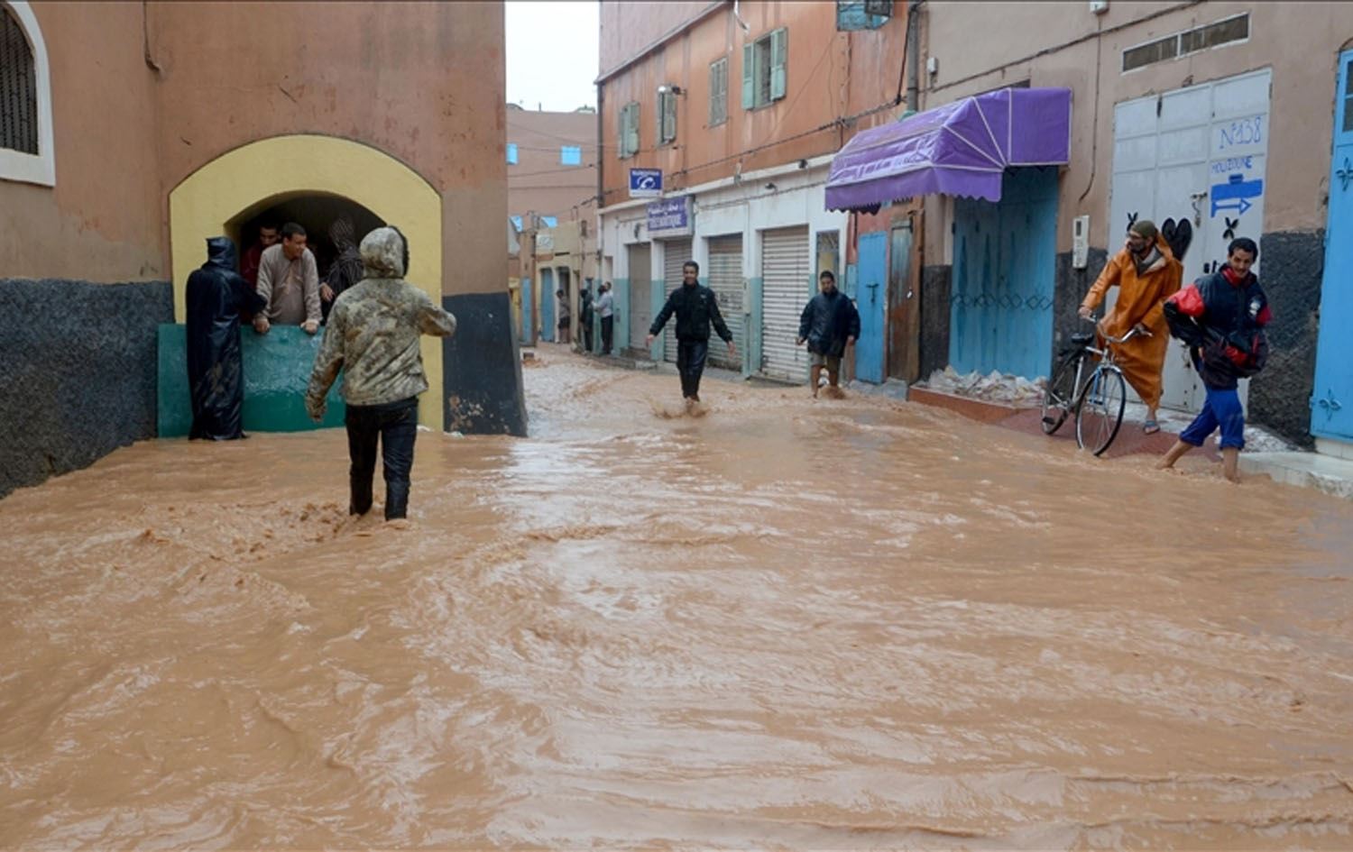 دیمەنێکی لافاوەکەی مەغریب