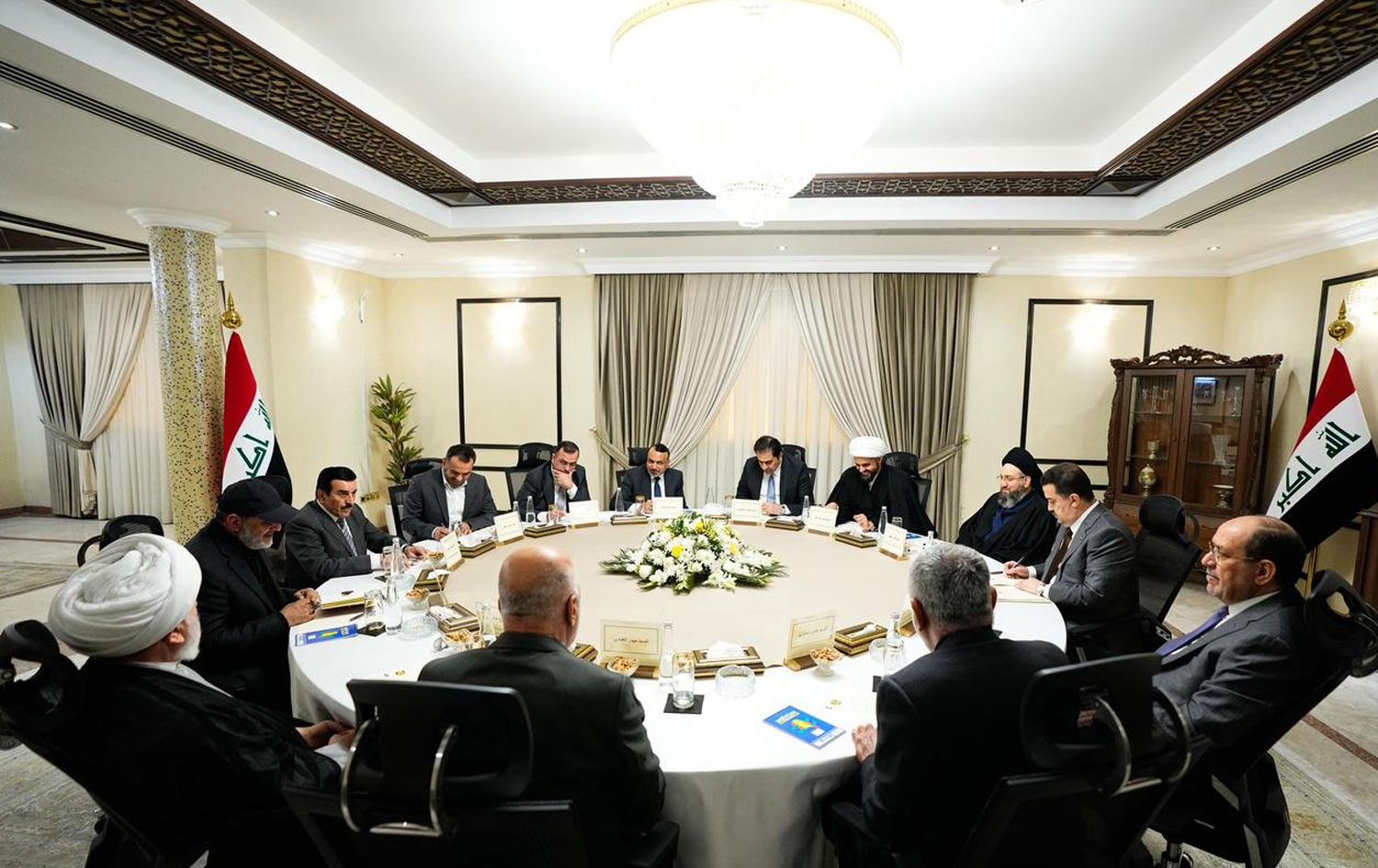 کۆبوونەوەی چوارچێوەی هاوئاهەنگی لە ماڵی محەممەد شیاع سوودانی.