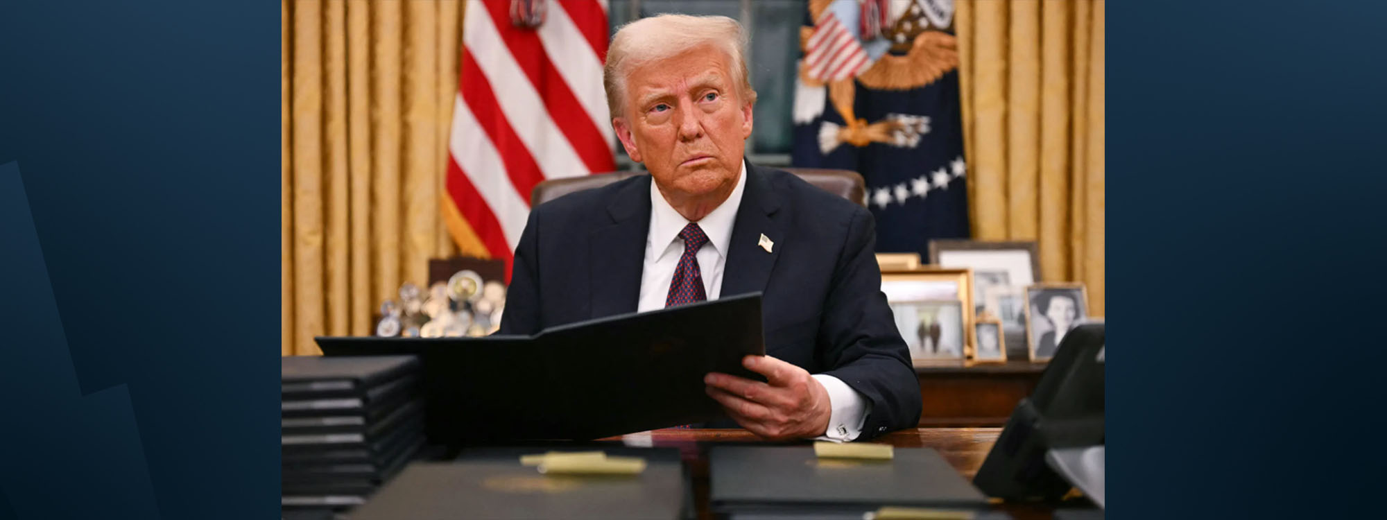 US President Donald Trump signs an executive order in the Oval Office of the White House in Washington DC on January 20, 2025. Photo: AFP