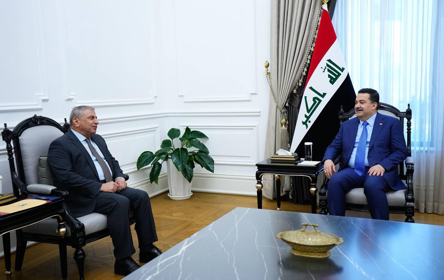 لقاء رئيس الوزراء العراقي ورئيس اتحاد المقاولين