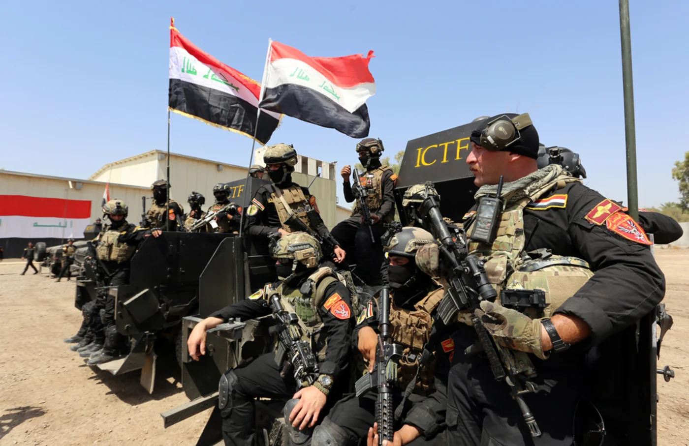 AFP file photo of a number of Iraqi armed soldiers. 