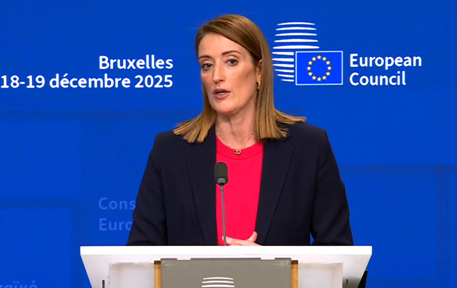 رئيسة البرلمان الأوروبي روبرتا ميتسولا