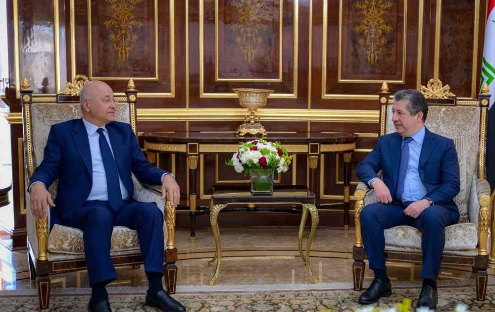 مەسرور بارزانی پیرۆزبایی لە د. بەرهەم ساڵح دەکات