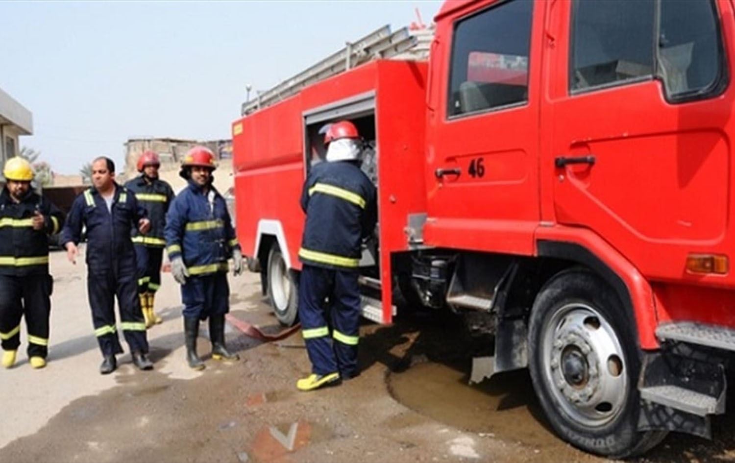 إطفائيون في مديرية الدفاع المدني العراقية
